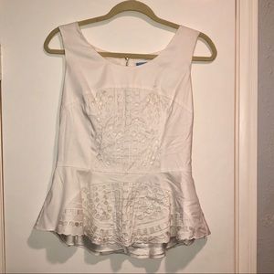 Antonio Melani white eyelet tank